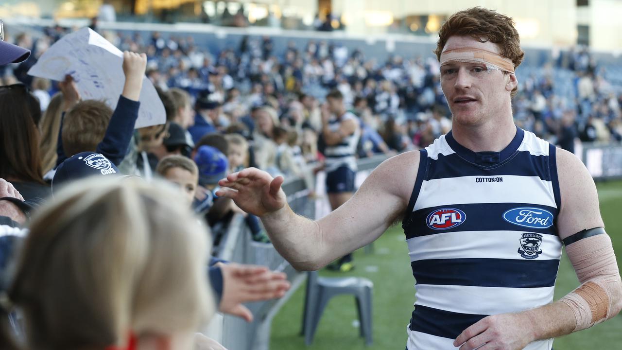 Cats fans are likely to be locked out of the clash against the Western Bulldogs in Round 14. Darrian Traynor/AFL Photos/via Getty Images