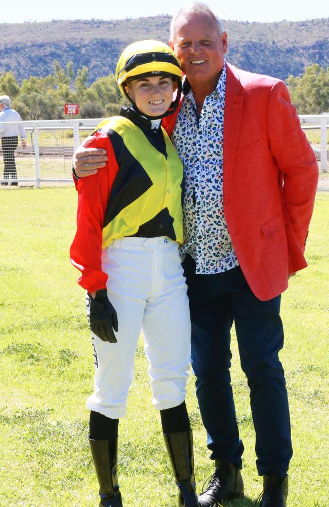 Jockey Dakota-Lee Gillett and Craig Reid. Picture: Nikki Westover