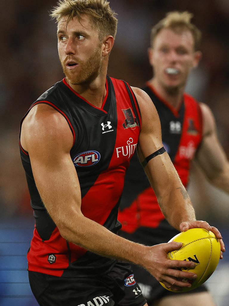 Dyson Heppell will lead the Bombers into battle against the Sydney Swans in his 200th game.