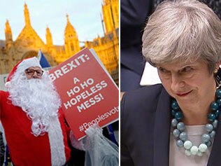 bREXIT PROTEST AND tHERESA mAY