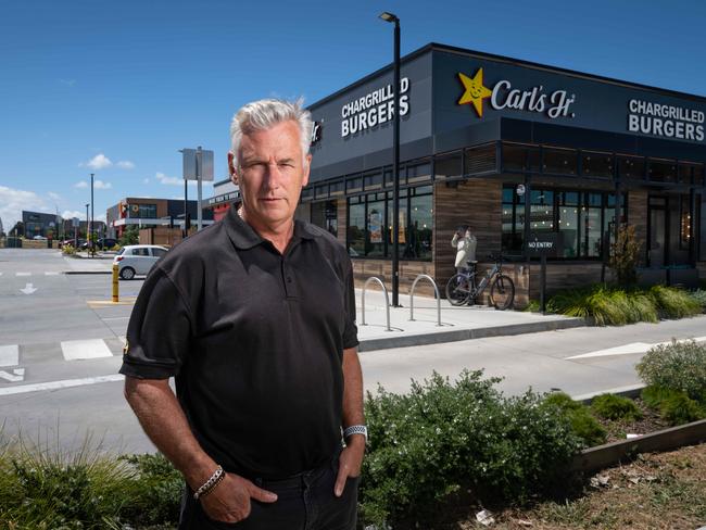 30-01-2024 Franchisee of Carl's Jr Armstrong Creek Mark Creelman is concerned the closure of the Surf Coast Hwy will have a drastic affect on business. Picture: Brad Fleet