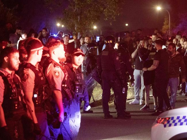 15/04/2024: The wild scenes where a mob took part in a riot outside the Wakeley church where Bishop Mar Mari Emmanuel had been stabbed earlier. PIC: Liam Mendes