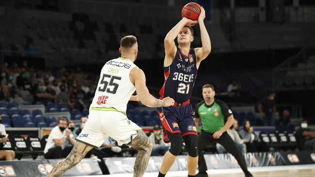 Adelaide star Daniel Johnson had a huge game. Picture: Getty Images
