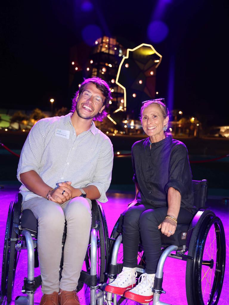 Xander Van Der Poll and Sam Bloom at the Perry Cross Spinal Research Foundation celebration at HOTA. Picture, Portia Large.