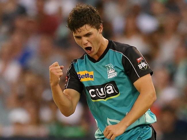 Mitchell Swepson bowled the Heat to victory. Picture: Wayne Ludbey