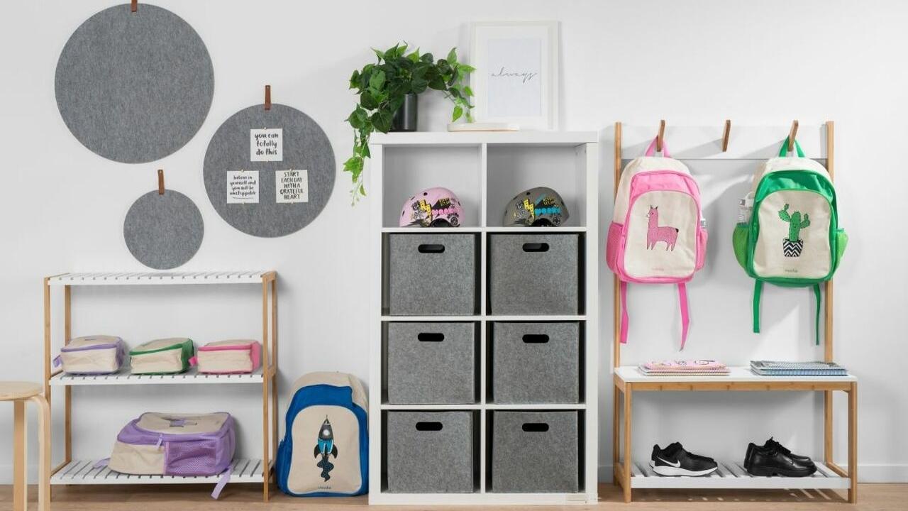 School bag storage station - A House Full of Sunshine