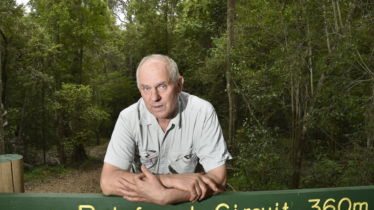 Hugh Krenske, President of Friends of the Escarpment Parks Toowoomba Inc called on the Toowoomba Regional Council to rethink its plan for the new Redwood Park mountain bike tracks. Photo Bev Lacey / The Chronicle