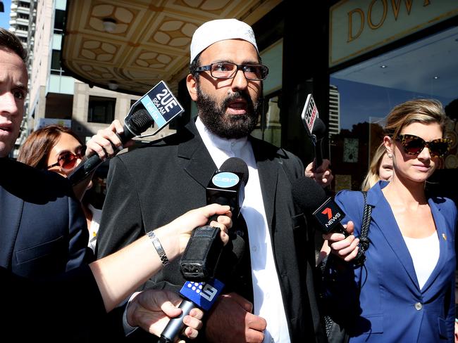 Man Haron Monis appears for his sentencing over sending offensive letters to Diggers’ families at the Downing Centre in Sydney.