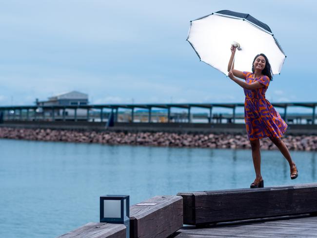 Aneeta Bhole is preparing for a wet NYE at Darwin's Waterfront.Picture: Che Chorley