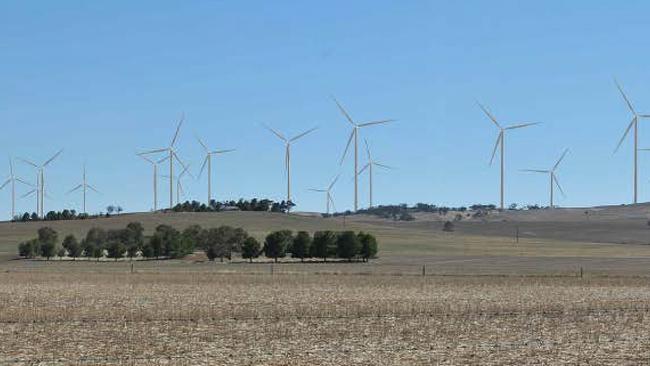 A conceptual view of Neoen’s wind farm from the Crystal Brook end of the site.