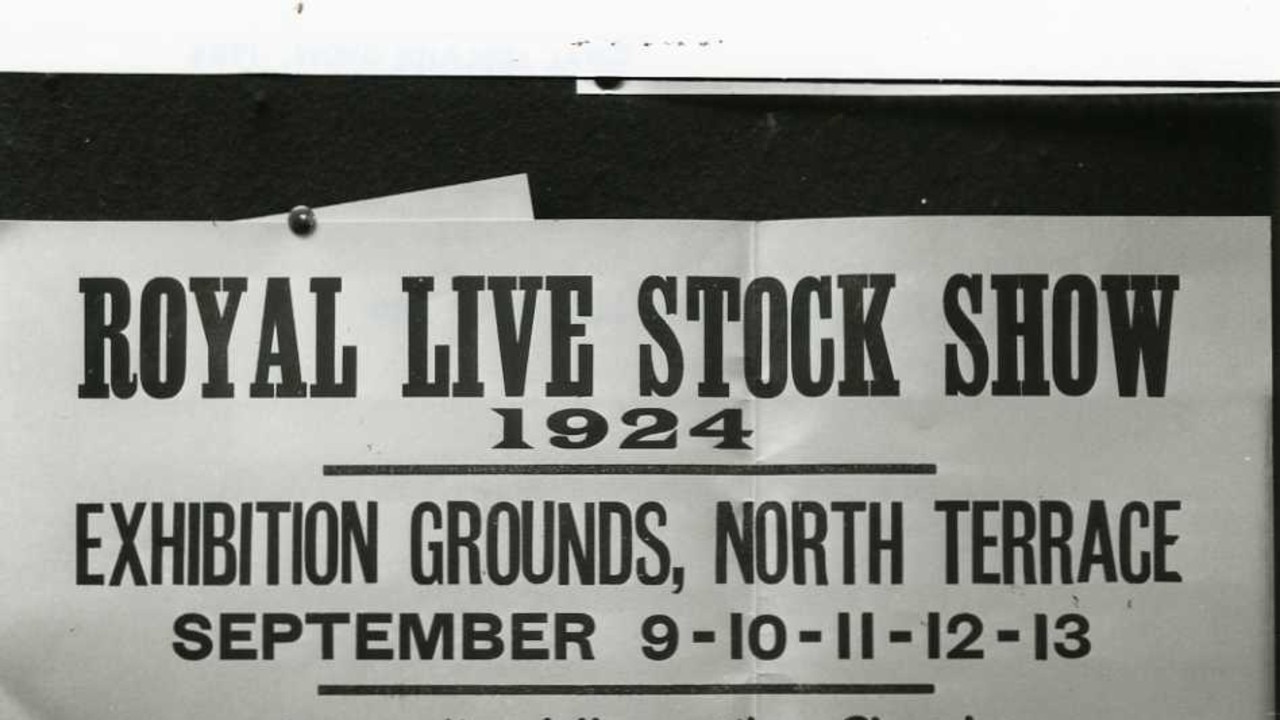 Royal Adelaide Show, 1924. Royal Livestock Show advertisement.