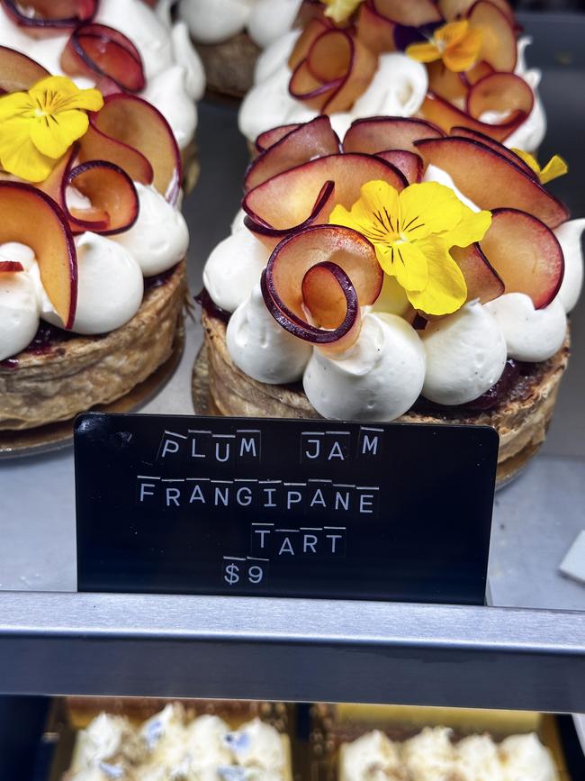 Salma's Canteen’s plum jam frangipani tart. Picture: Jenifer Jagielski