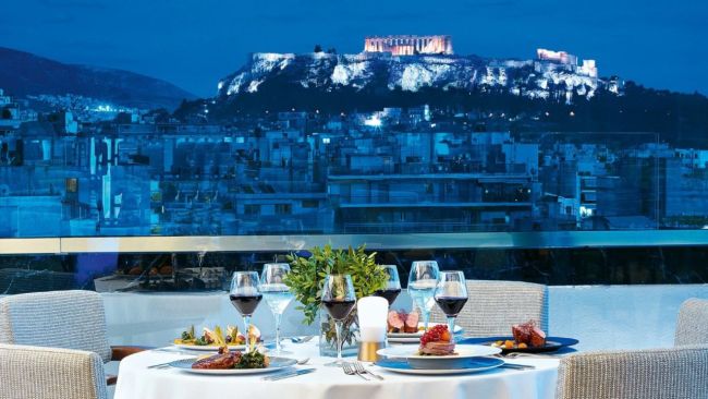 Relax in luxury in Athens at the Wyndham Grand for up to 73 per cent off. Picture: Luxury Escapes. 