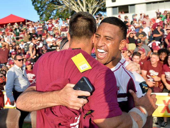 Centre Sami Sauiluma was named Burleigh’s Players’ Player. Picture: Bradley Kanaris/Getty Images