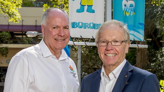 GOLDOC CEO Mark Peters and Gold Coast 2018 Commonwealth Games Corporation Chairman Peter Beattie. Of Mr Peters, Mr Beattie said this morning: Picture: Jerad Williams