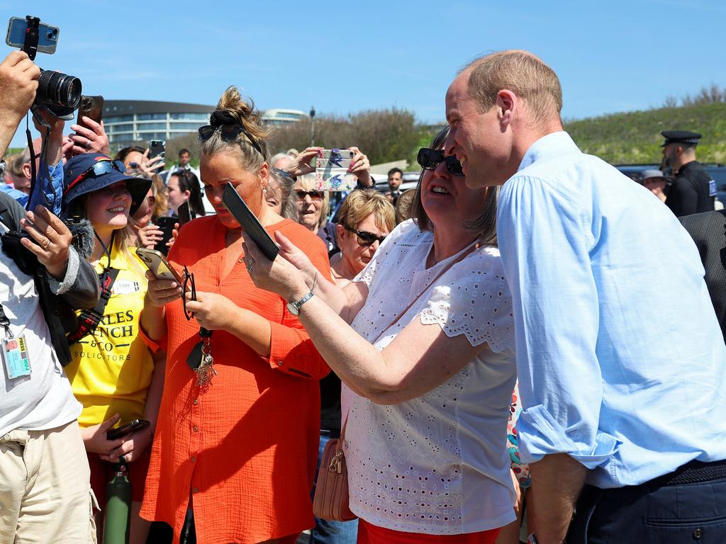 Prince William poses for a selfie. Picture: Getty Images