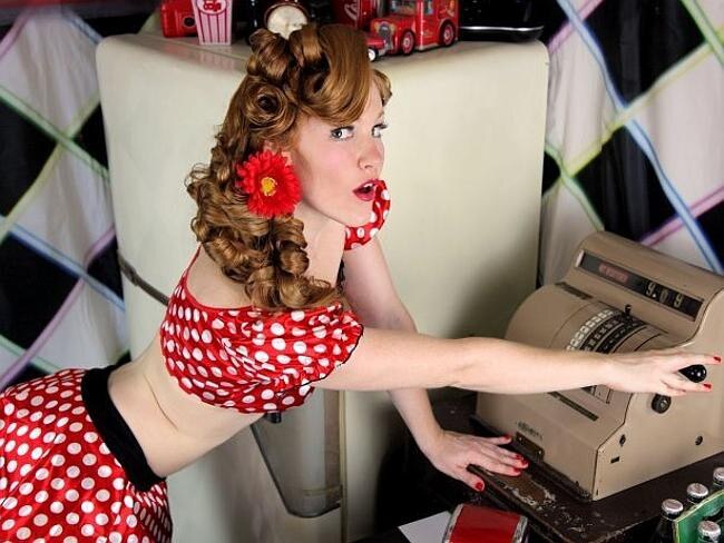 The glamorous redhead working a vintage look. Picture: Facebook