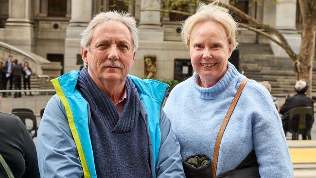 At Parliament House in North Terrace, people witnessed the proclamation of King Charles III. Picture: Matt Loxton