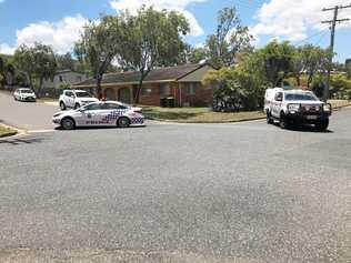 Police blocked off a residential area of Frenchville on Tuesday to manage a police incident. Picture: Vanessa Jarrett