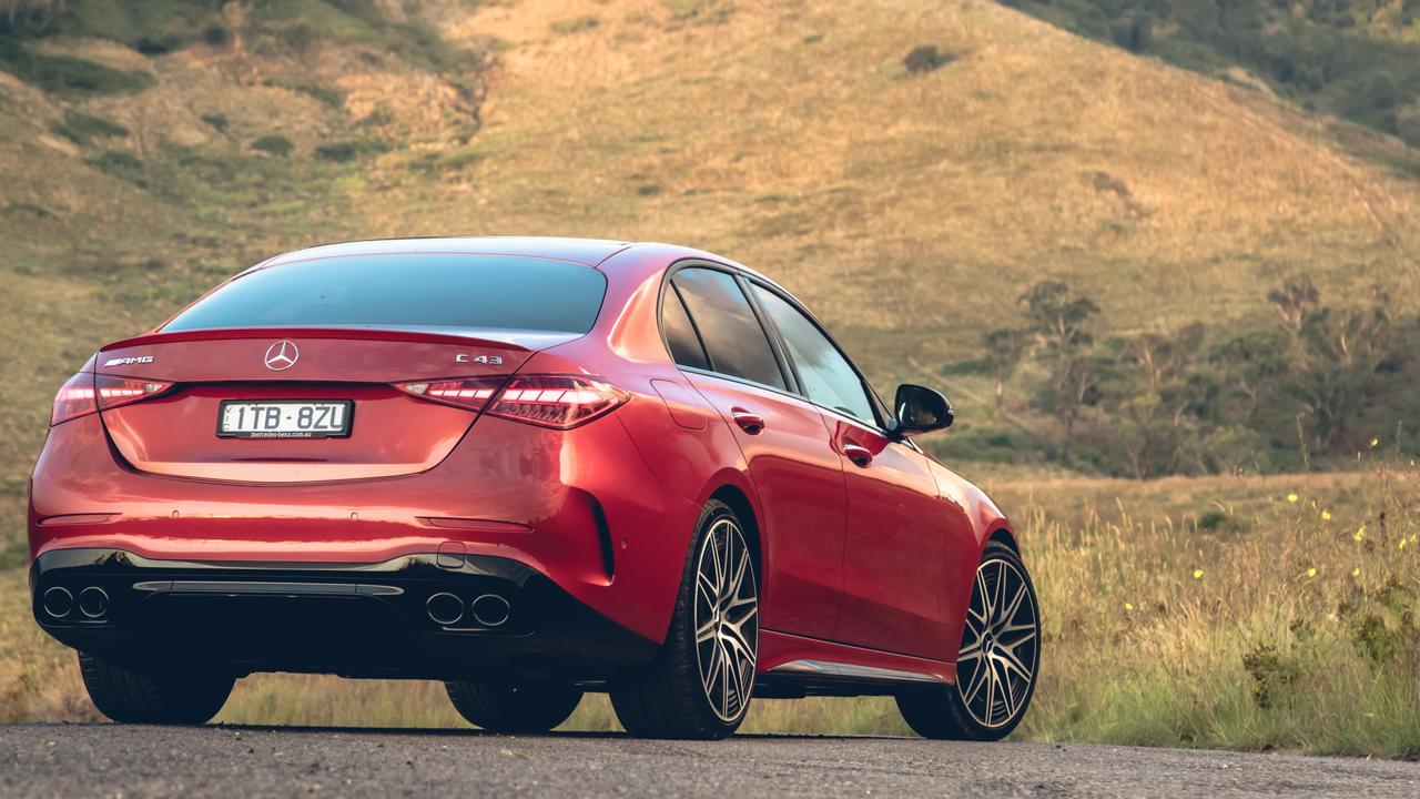 The Mercedes-AMG C43 looks smart, riding on 20-inch alloys.