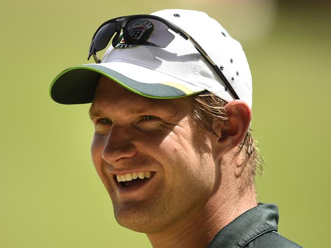 Australia's Shane Watson during a training session, before the second cricket Test between Australia and the West Indies, June 10, 2015 at Sabina Park in Kingston, Jamaica. AFP PHOTO / ROBYN BECK