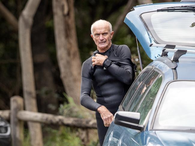 24-05-2024 - Jon Winfield pictured at Sharpes Beach on Friday. Picture: Liam Mendes / The Australian