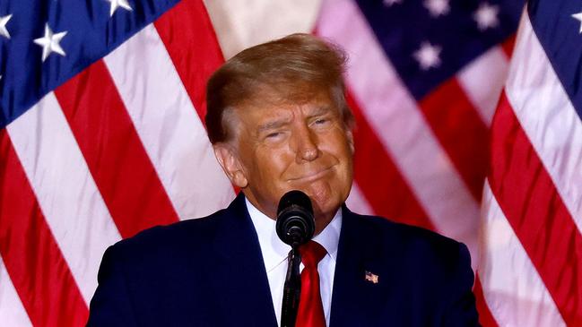 Former US President Donald Trump speaks at the Mar-a-Lago Club in Palm Beach, Florida to publicly announce his candidacy. (Photo by ALON SKUY / AFP)