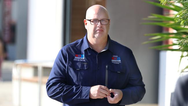 Darren Canty, operations manager for Dasma Group that manages the Koonwarra tip, arriving at court. Picture: NewsWire/ David Crosling