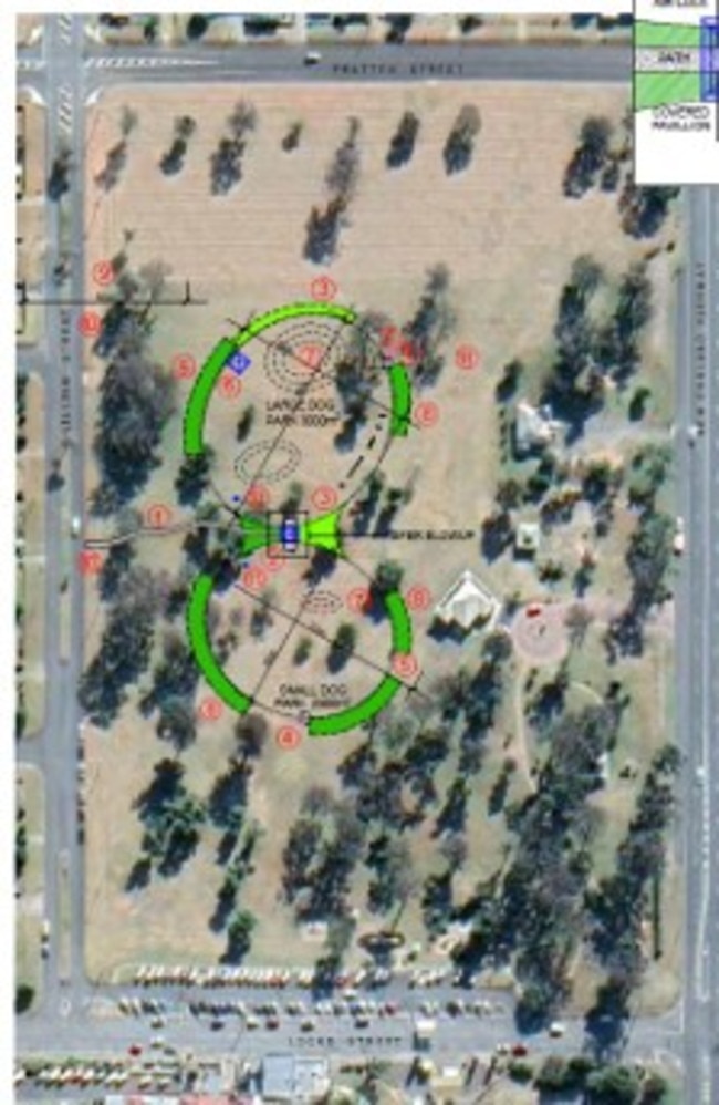 Plan for Victoria Park dog park from April, 2023 (Photo: SDRC)