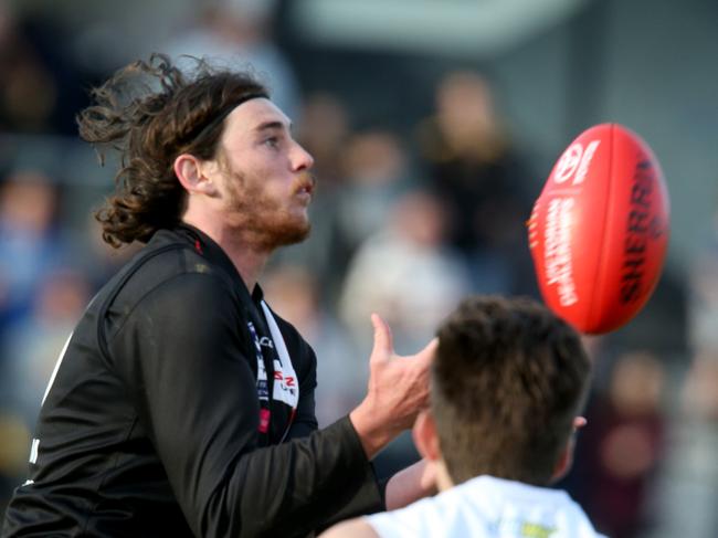 VFL: Frankston v Collingwood at Frankston . Frankston 13 Corey Buchan Marks Picture: Mark Wilson