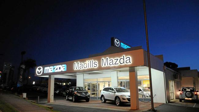 Madills Mazda in Gympie by night. Photo Craig Warhurst/The Gympie Times. Picture: Craig Warhurst