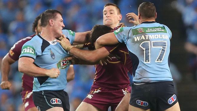 Paul Gallen knew how to rile the Maroons. Picture: Getty Images