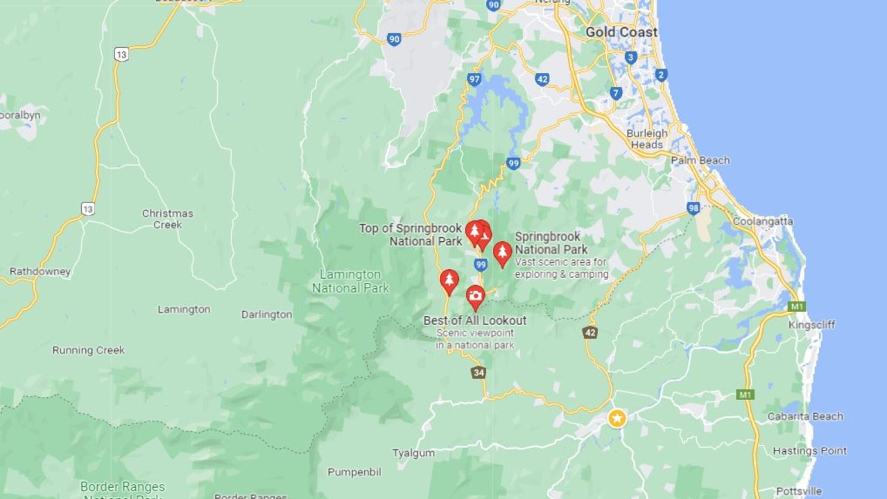 The bodies were found in Springwood National Park. Picture: Google Maps
