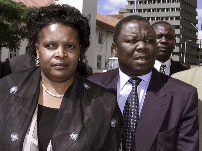 Morgan Tsvangirai and his wife Susan in 2003. Picture: AP