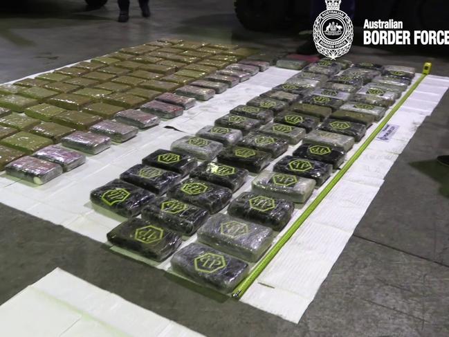 The 384kg of cocaine seized was seized in July. Picture: Australian Border Force