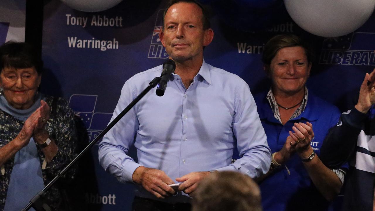 An upbeat Mr Abbott congratulated Ms Steggall for beating him. Picture: Tim Hunter.