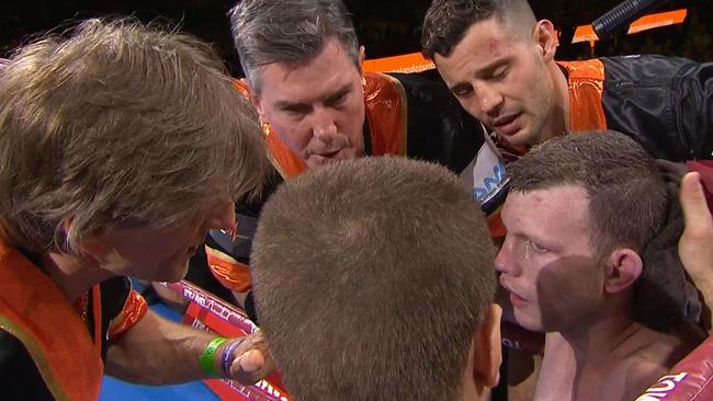 Glenn Rushton courted controversy with his encouragement of a clearly finished Jeff Horn to fight on.