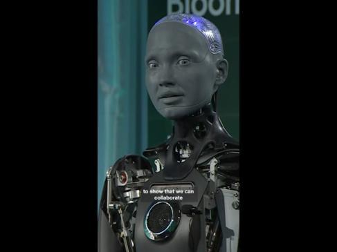 AI robot asked about their future with humans