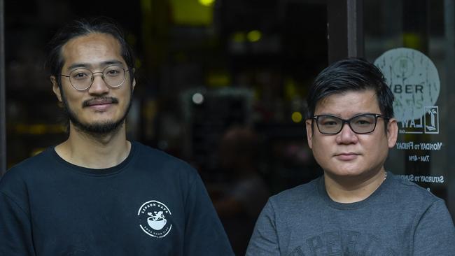 John Lim and Darren Dinh of The Law cafe. Picture: Roy VanDerVegt