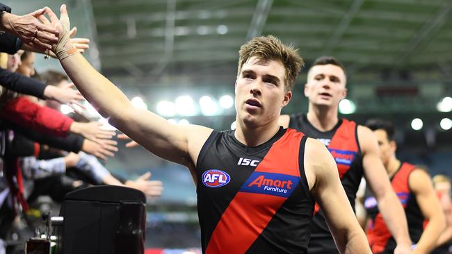 Zach Merrett and his Bombers may have to play the Hawks in Launceston. Picture: Quinn Rooney/Getty Images