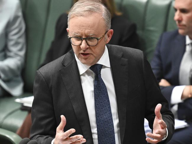 CANBERRA, Australia - NewsWire Photos - August 12, 2024: Prime Minister Anthony Albanese during Question Time at Parliament House in Canberra. Picture: NewsWire / Martin Ollman