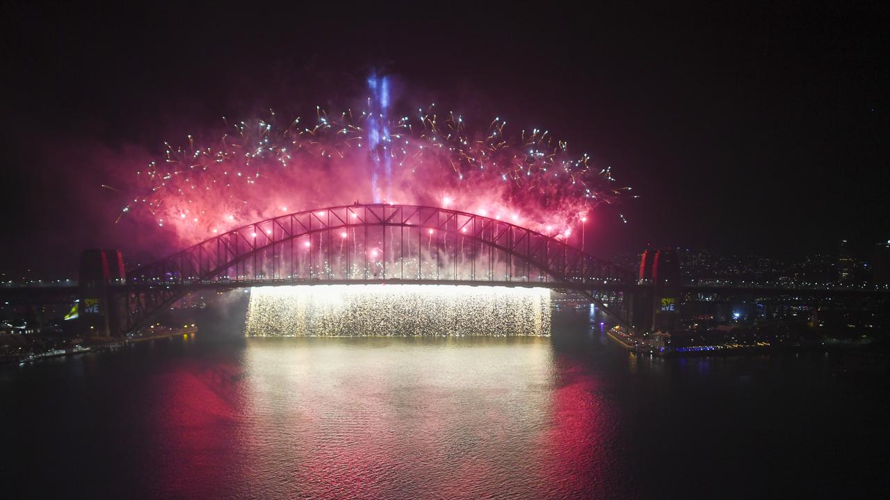 Sydney’s midnight fireworks on new Year’s Eve will go ahead but members of the public are banned from the surrounding area unless they have a designated pass. Picture: AAP Image for City of Sydney/Lukas Coch