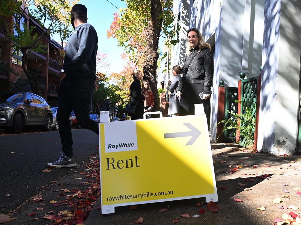 The number of new rentals in the capital cities dropped by 19.1 per cent in April. Picture: NCA NewsWire / Jeremy Piper