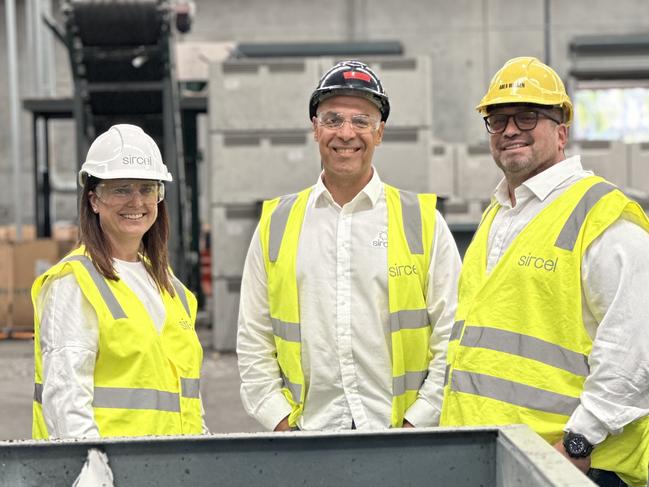 From left: Sircel marketing director Angie Bradbury, CEO Anthony Karam and sales director Mark Ryan.