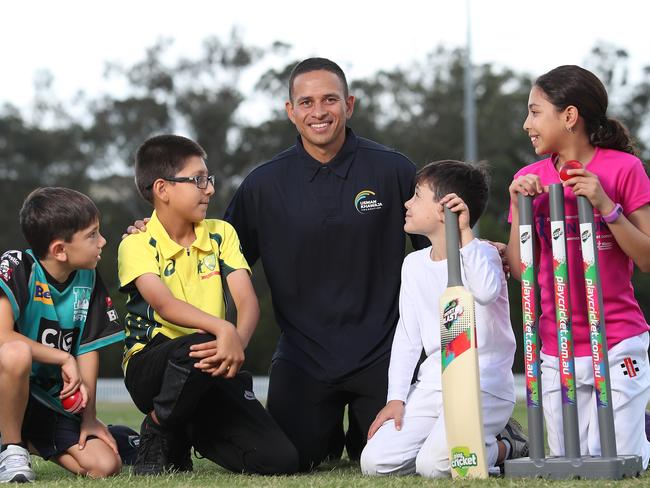 Usman Khawaja is planning for a youth multicultural day at the Gabba, with proceeds to go towards the Usman Khawaja Foundation. Picture: Peter Wallis