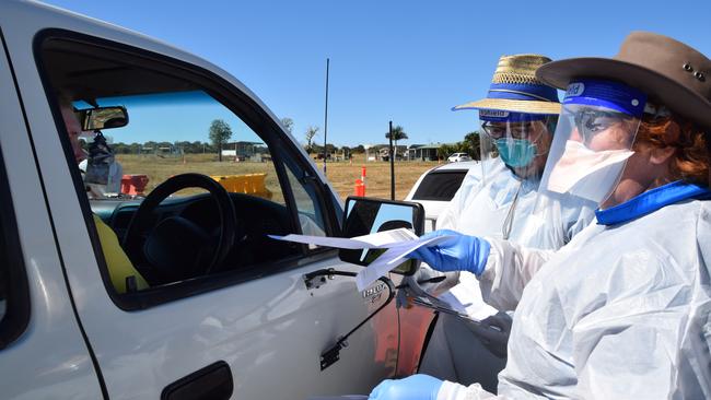 COVID-19 fever clinic at Blackwater Rodeo Grounds