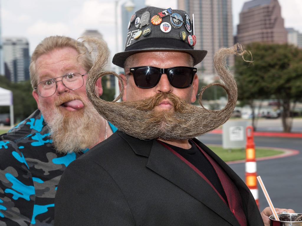 Attendees at the 2017 Remington Beard Boss World Beard &amp; Moustache Championships held at the Long Center for the Performing Arts on September 3, 2017 in Austin, Texas. PIcture: AFP