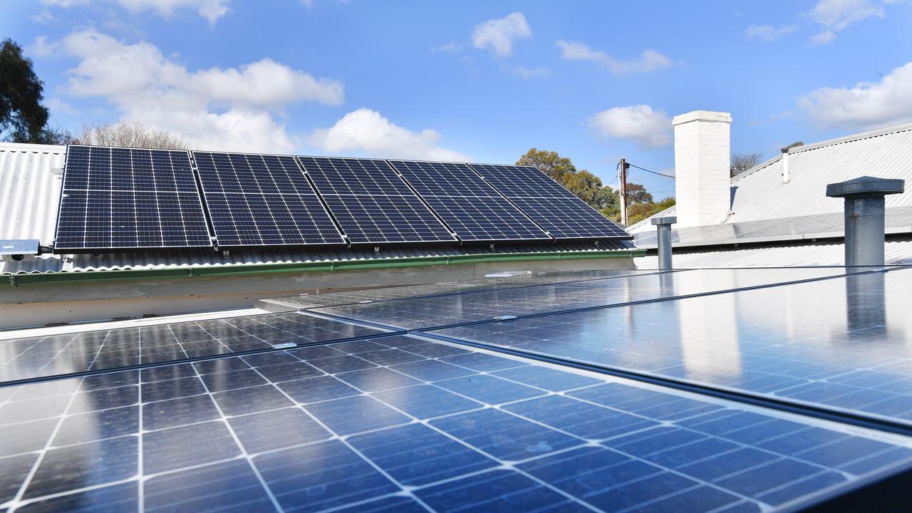 Government rebates are available in some areas to help bring down the cost of rooftop solar installations … for now. Picture: AAP / David Mariuz