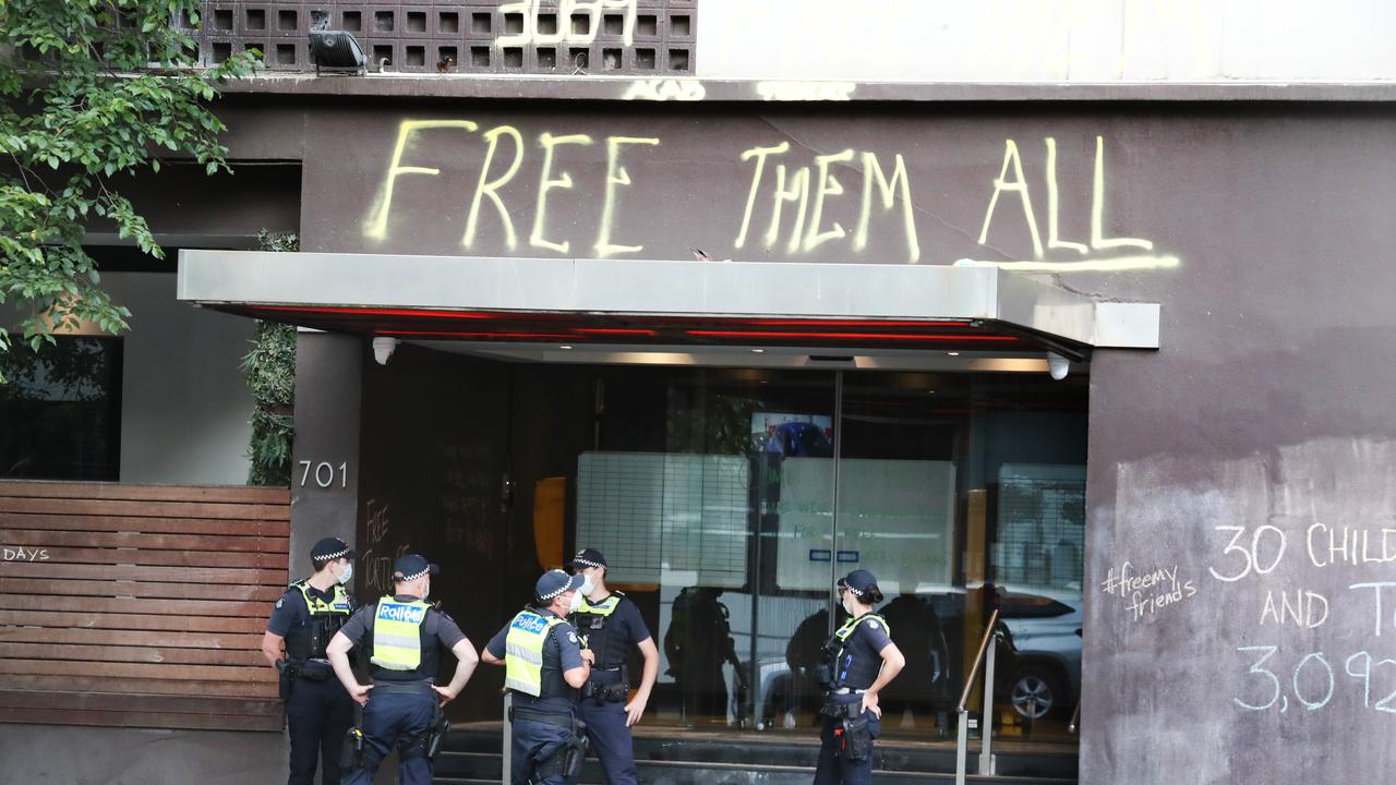 Djokovic is being held in immigration detention at the Park Hotel in Carlton. Picture: David Crosling