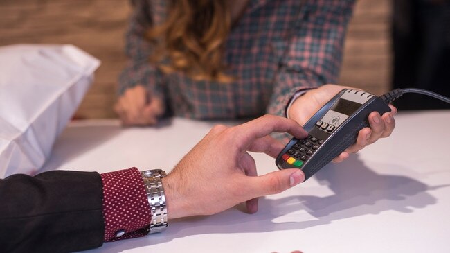 Customers paying with credit card can be hit by interest rates higher than 20 per cent.